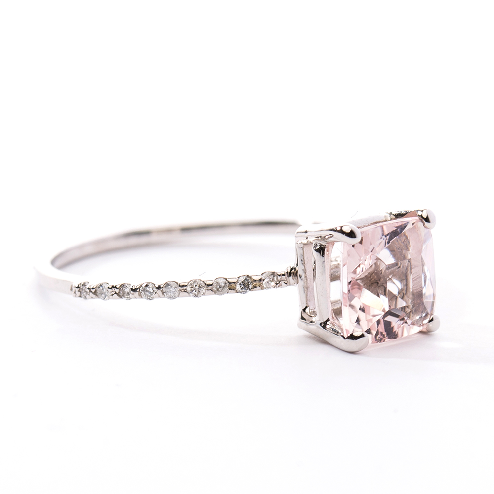 Princess Cut Diamond Pave Ring Christine K Jewelry