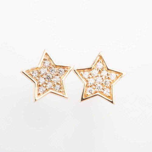 Rose Gold Crescent Diamond Pave Earring - Christine K Jewelry