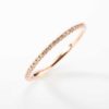 PRE- 14K Gold White Diamond Thin Band- Wedding Band - Image 3