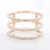 PRE- Yellow Gold White Diamond 3 Tier Ring
