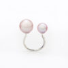 PRE- Natural Pink Pearls Ring 14K White Gold