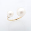 PRE- Two Pearls from Fresh Water with Diamond Side Ring - Image 4