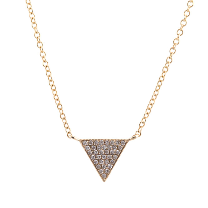 PRE-Triangle Diamond Pave Necklace I - Christine K Jewelry