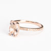 PRE- 1 ct. Oval Morganite with Diamond Pave Band - Image 2