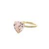 PRE- Heart Shape Morganite Ring Diamond Band - Image 3