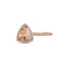 PRE- 2 ct Trillion Morganite Ring with Diamond Halo & Band - Image 2