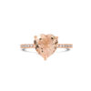 PRE- Heart Shape Morganite Ring Diamond Band - Image 5