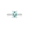 PRE- Elongated Cushion Aquamarine Ring (single prong setting)