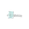 PRE- Elongated Cushion Aquamarine Ring (single prong setting) - Image 2
