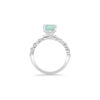 PRE- Elongated Cushion Aquamarine Ring (single prong setting) - Image 3