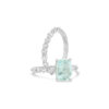 PRE- Elongated Cushion Aquamarine Ring (single prong setting) - Image 4