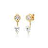 PRE- Round & Pear Lab Diamond Stud & Jacket (Pair). TCW 1.6 ct
